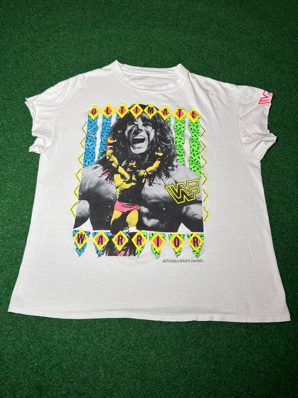 Ultimate Warrior Vintage T Shirt 90s WWF Wrestling Cutoff Muscle Shirt L 22x26